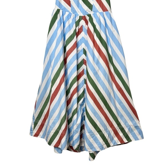 Anthropologie MAEVE Halter Striped Full Skirt Cotton Women’s Midi Dress Sz XS - Picture 6 of 15